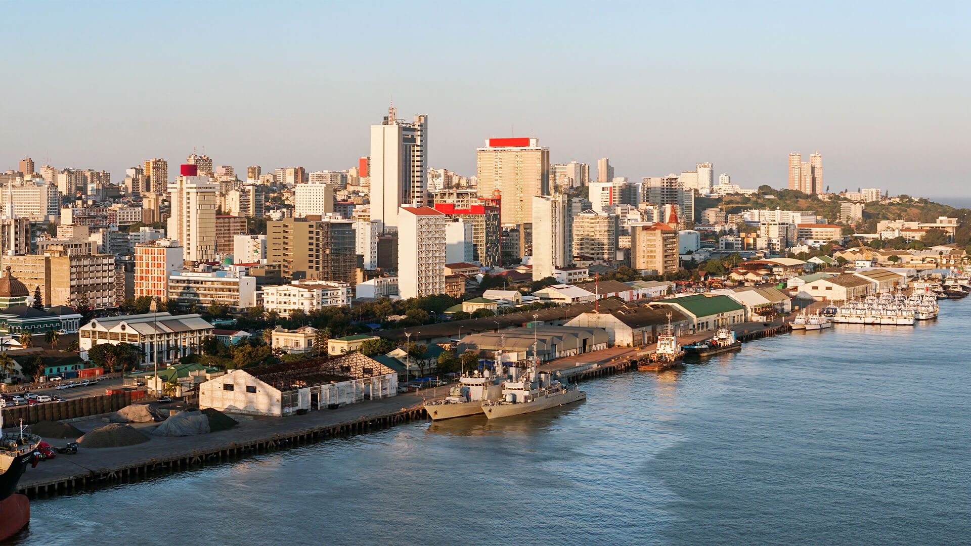 Maputo downtown cityscape, capital city of Mozambique,